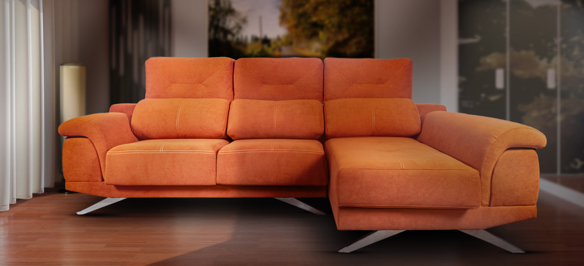 Velvet Confort Sofa Sofá Adhara